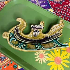 USA Pottery Christmas Dish